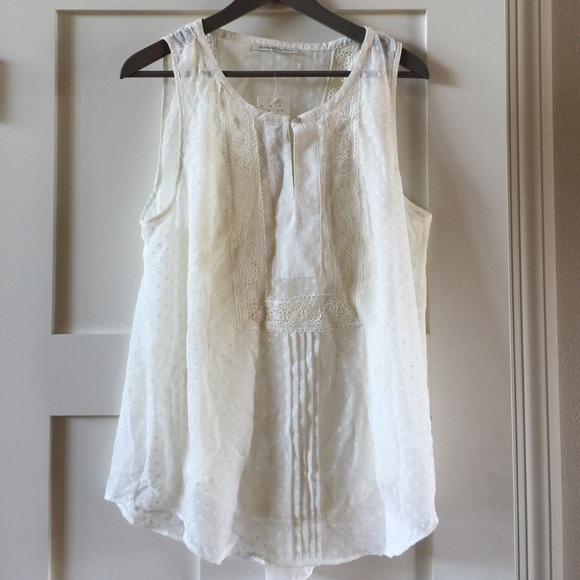 Daniel Rainn Stitch Fix w/ crochet detail blouse