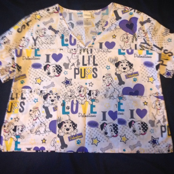 Dalmatians Scrub top