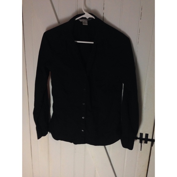 H&M black button down shirt