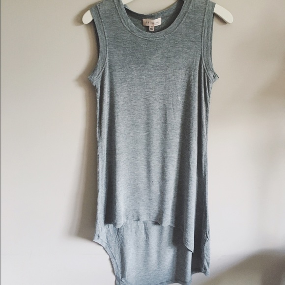 Long Grey Muscle Tank
