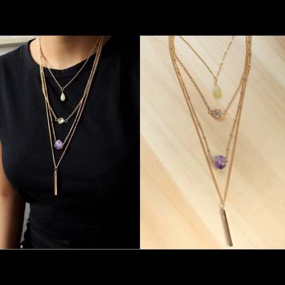 Gold layered necklace
