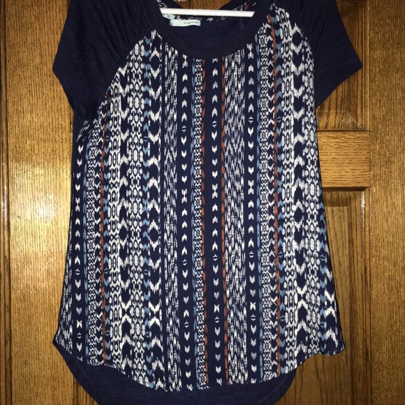 Blue designed shirt from Maurice's! Never worn!!