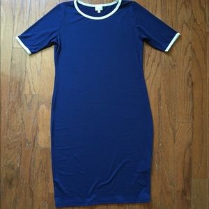 Lularoe Julia L Navy NWOT
