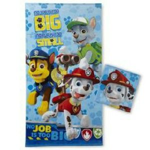 Paw patrol bath towel with wash cloth