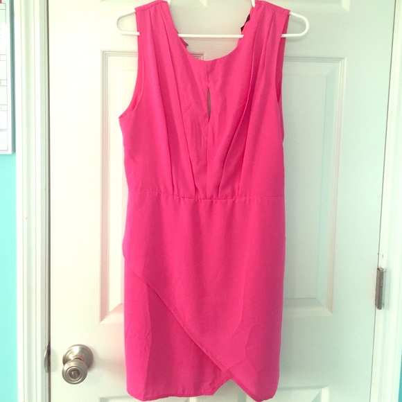 Pink Very J Asymmetrical Dress Size L - Picture 1 of 4