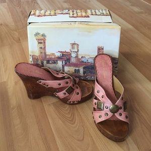 Diego di Lucca size 10 pink wedges