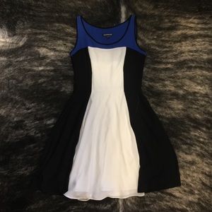 Colorblock Fit n Flare Dress