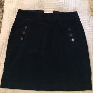 Banana Republic navy corduroy skirt