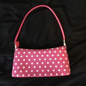 Small under arm polka dot purse!