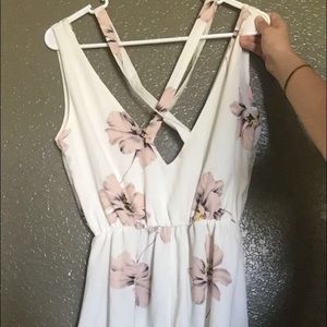 Floral cream romper