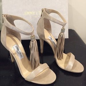 Jimmy Choo Viola Suede Tassel Sandal NWT!
