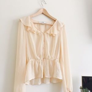 Ruffle Chiffon Blouse