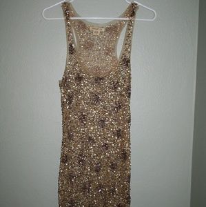 Gold shimmer dress