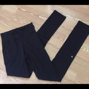 Black Lululemon Skinny Wills in black size 6