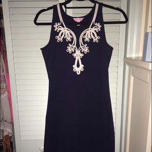 Navy shift dress