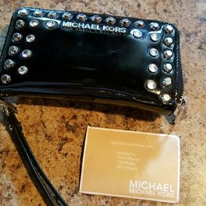Studded Michael Kors Wristlet/multifunction case