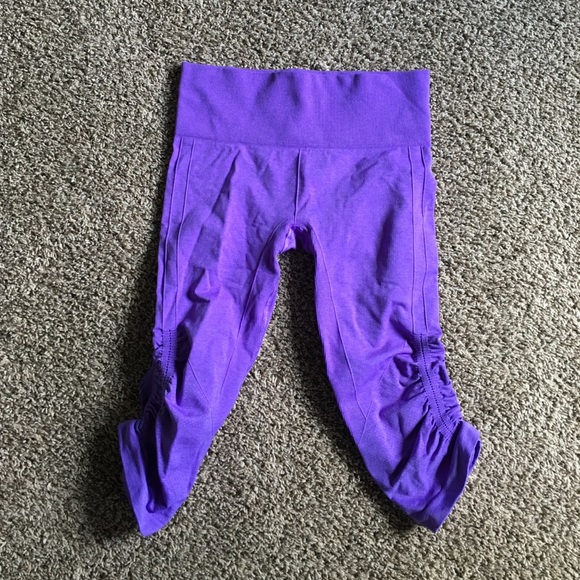 Purple Lululemon leggings.