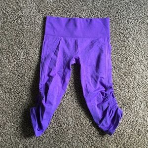 Purple Lululemon leggings.