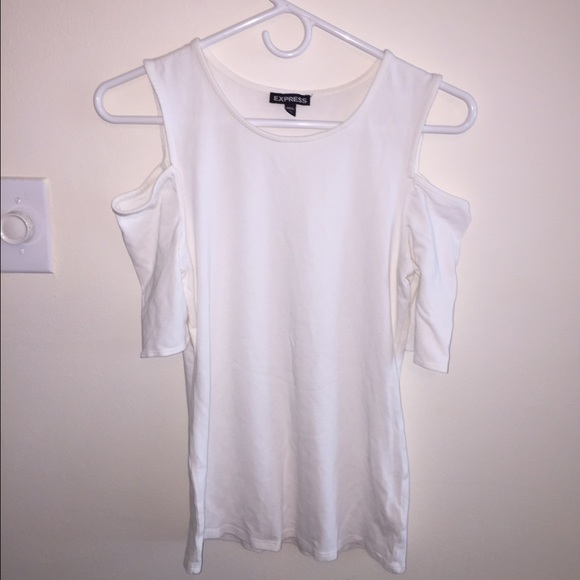 White top shoulder cut outs