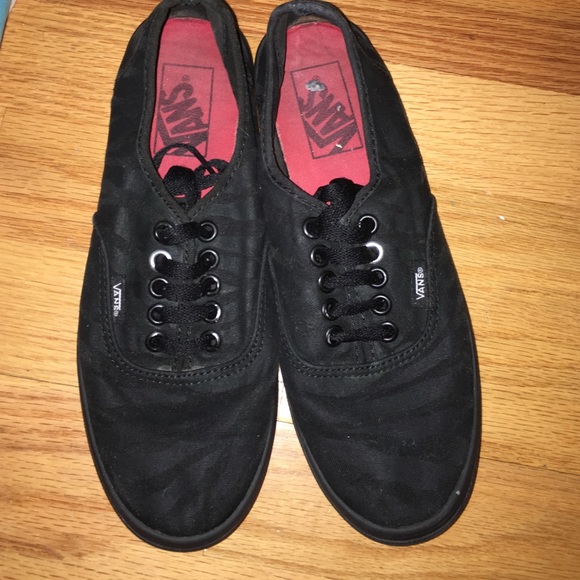 Black vans with print