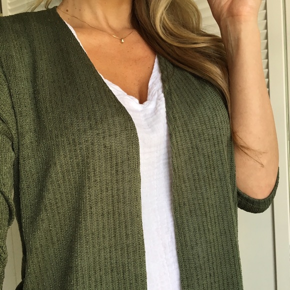 Silky Knit Open Cardigan - Picture 2 of 4