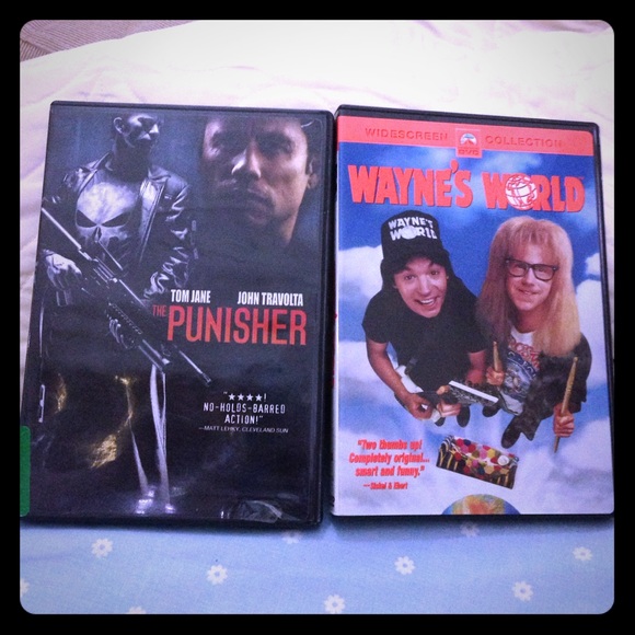 2 DVDs punisher/Wayne's world 2