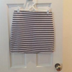 BCBGeneration black and white striped skirt