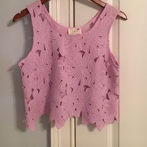 Pac Sun purple flower crop top