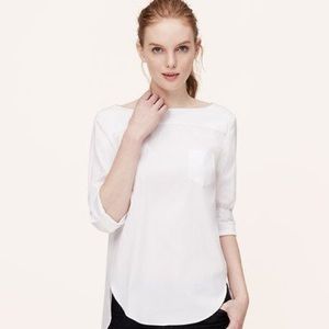 LOFT Button Back Softened Shirt XS