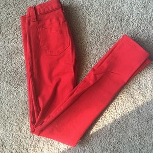 Never been worn red skinny jeans