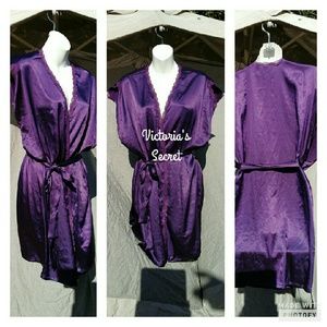 Purple silky robe from Victoria's Secret