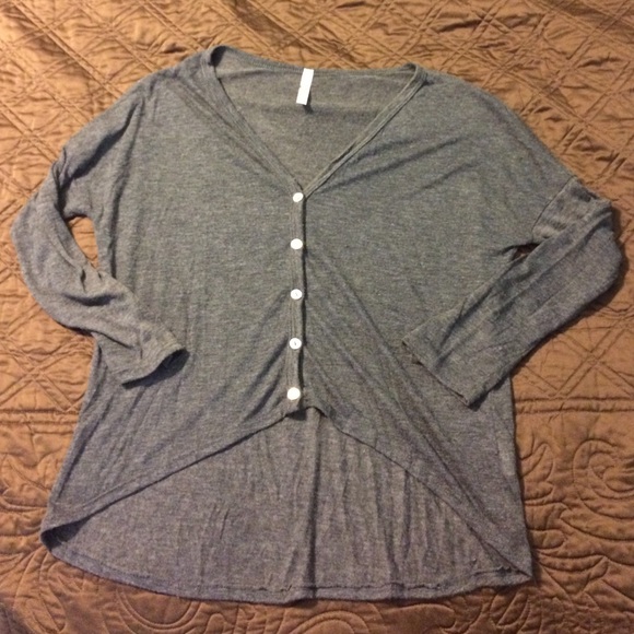 Hi/low thin cardigan