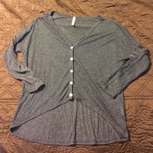 Hi/low thin cardigan