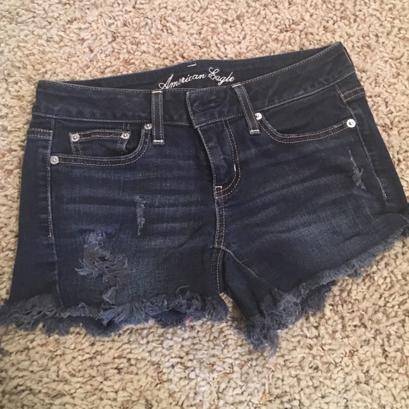 Denim Frayed Shorts