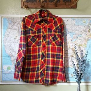 Vintage 70s Western flannel