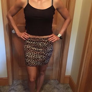 Leopard mini skirt