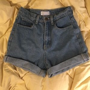 High Waisted Denim Shorts