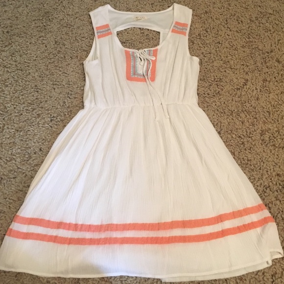 White Tie Front Dress