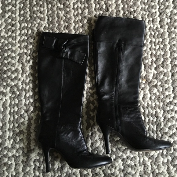 Furla black leather boots