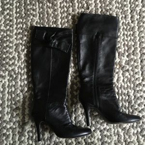 Furla black leather boots