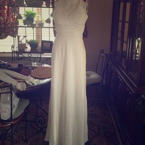 chris cross in the back silk dress w lining