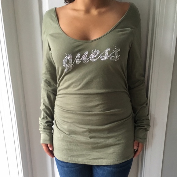 Guess low cut long sleeve top