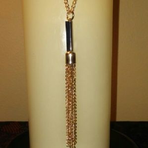 Gold tassel necklace