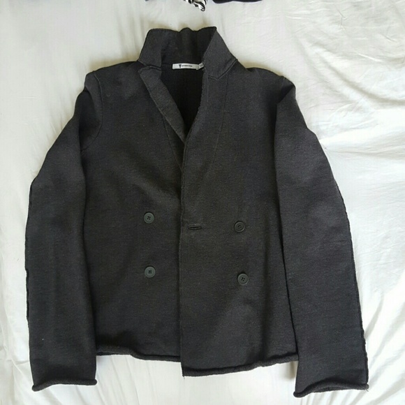 T by Alexander Wang charcoal blazer size XS