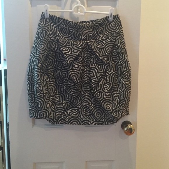 Black and white skirt.