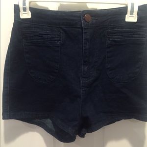 High waisted jean shorts