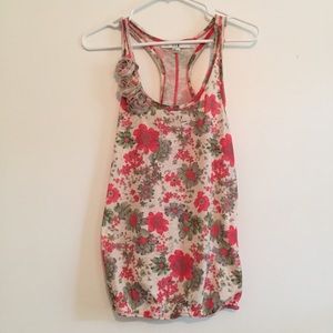 Cute floral print tank top