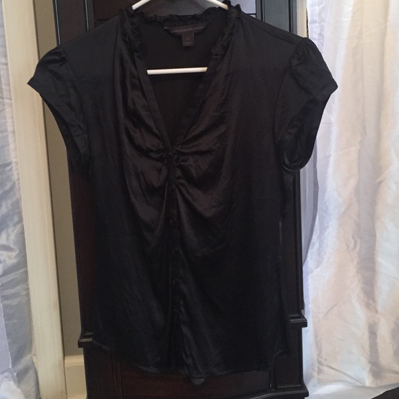Black silk blouse