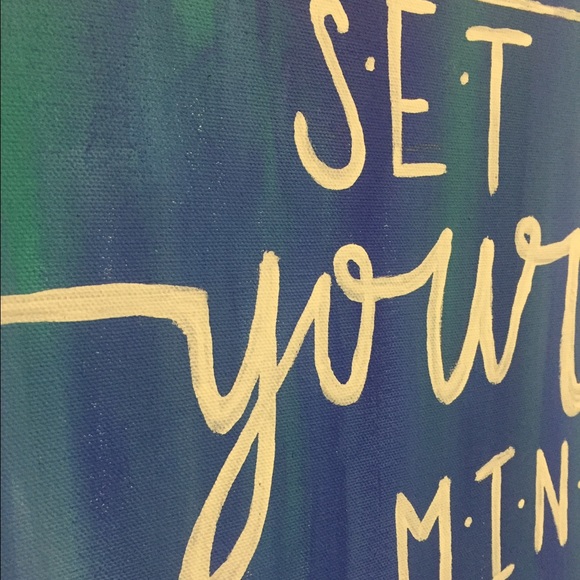 Blue Bible Verse Canvas Painting - Picture 4 of 4