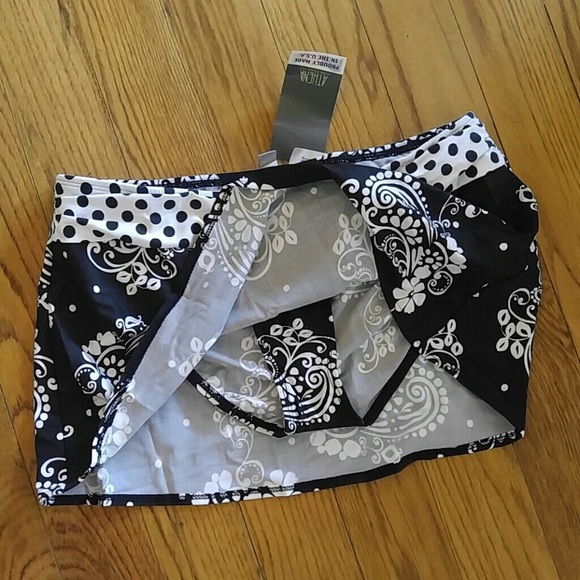 Paisley dot band skirt skirtini swim 10 12 L XL - Picture 2 of 4